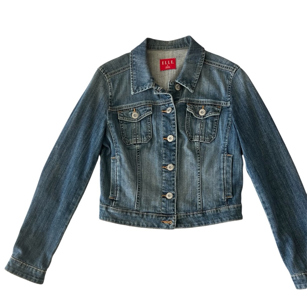 Elle Blue Denim Jean Jacket Size S